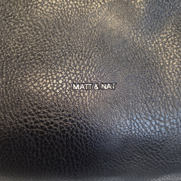 Matt & Nat Black Vegan Leather Backpack Minimalist Luxury Everyday Carry - Picture 3 of 13